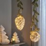 Micro LED Bauble Decoration With Fir 14cm 4