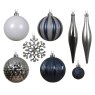 Multi-Coloured Bauble Set In Box 8cm (Set Of 46)