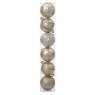 Shatterproof Baubles Pearl In Tube 15cm (Set of 6)