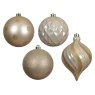 Shatterproof Mixed Design Baubles Pearl In Tube 15cm (Set of 6)