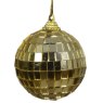 Glass Mirror Bauble Gold 6cm