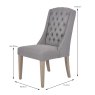 Daytona Dining Chair Fabric Grey Dimensions