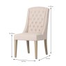 Daytona Dining Chair Fabric Beige Dimensions
