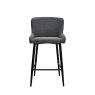 Kingston Low Bar Stool Fabric Grey 2