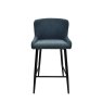 Kingston Low Bar Stool Fabric Blue 2