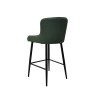 Kingston Low Bar Stool Fabric Green 3