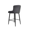 Kingston Low Bar Stool Fabric Grey 3