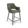 Phil Low Bar Fabric Stool With Black Legs Sage 1