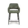 Phil Low Bar Fabric Stool With Black Legs Sage 2