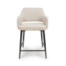Phil Low Bar Fabric Stool With Black Legs Natural 2
