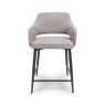 Phil Low Bar Fabric Stool With Black Legs Pewter 2