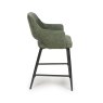 Phil Low Bar Fabric Stool With Black Legs Sage 3