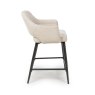 Phil Low Bar Fabric Stool With Black Legs Natural 3