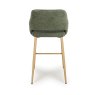 Phil High Bar Stool Fabric With Wooden Legs Sage 4