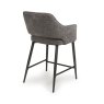 Phil Low Bar Fabric Stool With Black Legs Grey 4