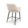 Phil Low Bar Fabric Stool With Black Legs Natural 4