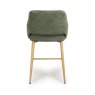 Phil Low Bar Stool Fabric With Wooden Legs Sage 5