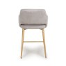 Phil Low Bar Stool Fabric With Wooden Legs Pewter 5