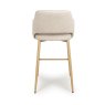 Phil High Bar Stool Fabric With Wooden Legs Natural 5