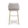 Phil High Bar Stool Fabric With Wooden Legs Pewter 5