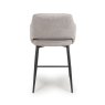 Phil Low Bar Fabric Stool With Black Legs Pewter 5
