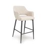 Phil High Bar Stool Fabric Black Legs Natural 1