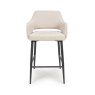 Phil High Bar Stool Fabric Black Legs Natural 2