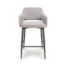 Phil High Bar Stool Fabric Black Legs Pewter 2