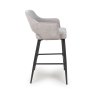 Phil High Bar Stool Fabric Black Legs Pewter 3