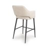 Phil High Bar Stool Fabric Black Legs Natural 4
