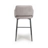 Phil High Bar Stool Fabric Black Legs Pewter 5
