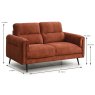 Valentia 2 Seater Sofa Fabric Terracotta Dimensions