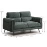 Valentia 2 Seater Sofa Fabric Winter Moss Dimensions