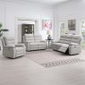 Blasket 2 Seater Electric Reclining Sofa Fabric Light Grey Lifestyle