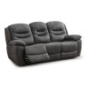 Sardinia 3 Seater Electric Reclining Sofa Faux Suede Grey