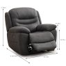 Sardinia Electric Reclining Armchair Faux Suede Brown Dimensions