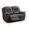 Sardinia 2 Seater Electric Reclining Sofa Faux Suede Brown Dimensions