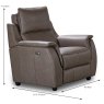 Menorca Electric Reclining Armchair Leather & Leather Match Dark Taupe Dimensions