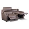Menorca Electric Reclining 3 Seater Sofa Leather & Leather Match Dark Taupe