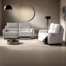Menorca Electric Reclining 3 Seater Sofa Leather & Leather Match Dark Taupe Lifestyle