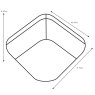 Cortina Modular Corner Leather Category 10 (S) Dimensions