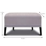 Cortina Rectangular Footstool Leather Category 10 (S) Dimensions