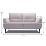 Cortina 2 Seater Sofa Leather Category 10 (S) Dimensions