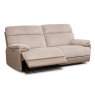 Beaumont Electric Reclining 3 Seater Recliner Fabric Beige Cord