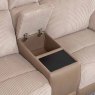 Beaumont Electric Reclining 2 Seater Recliner With Console Fabric Beige Cord Storage