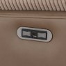 Beaumont Electric Reclining 2 Seater Recliner With Console Fabric Beige Cord Switch