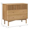 Sanremo 3 Drawer Chest Of Drawers Natural Oak Dimensions