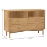 Sanremo 3 + 3 Drawer Chest Of Drawers Natural Oak Dimensions
