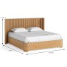 Sanremo Superking (180cm) Bedstead Natural Oak Dimensions