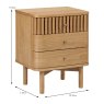 Sanremo 3 Drawer Bedside Locker Natural Oak Dimensions